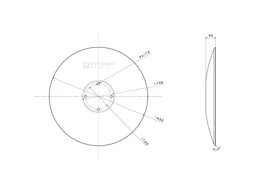 Concave disc for Amazone / BBG | smooth