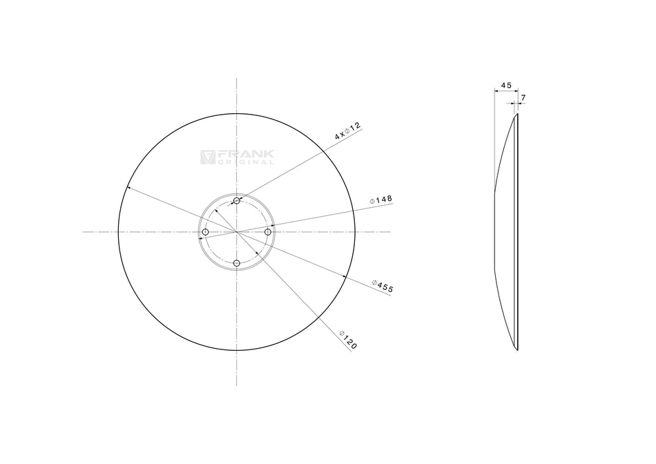 Hollow disc for Amazone / BBG | smooth