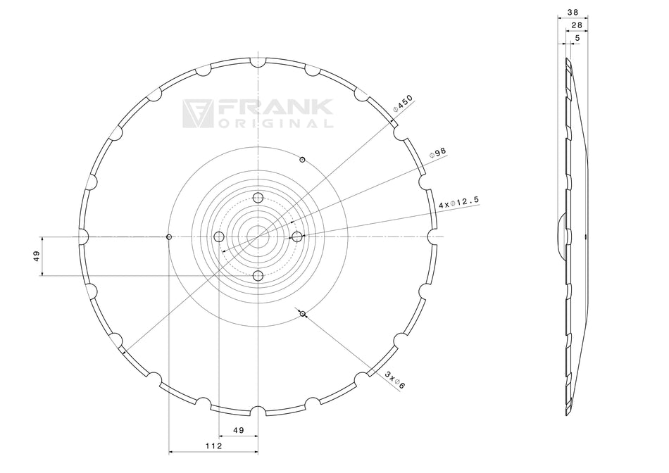 Hollow disc for Väderstad | serrated