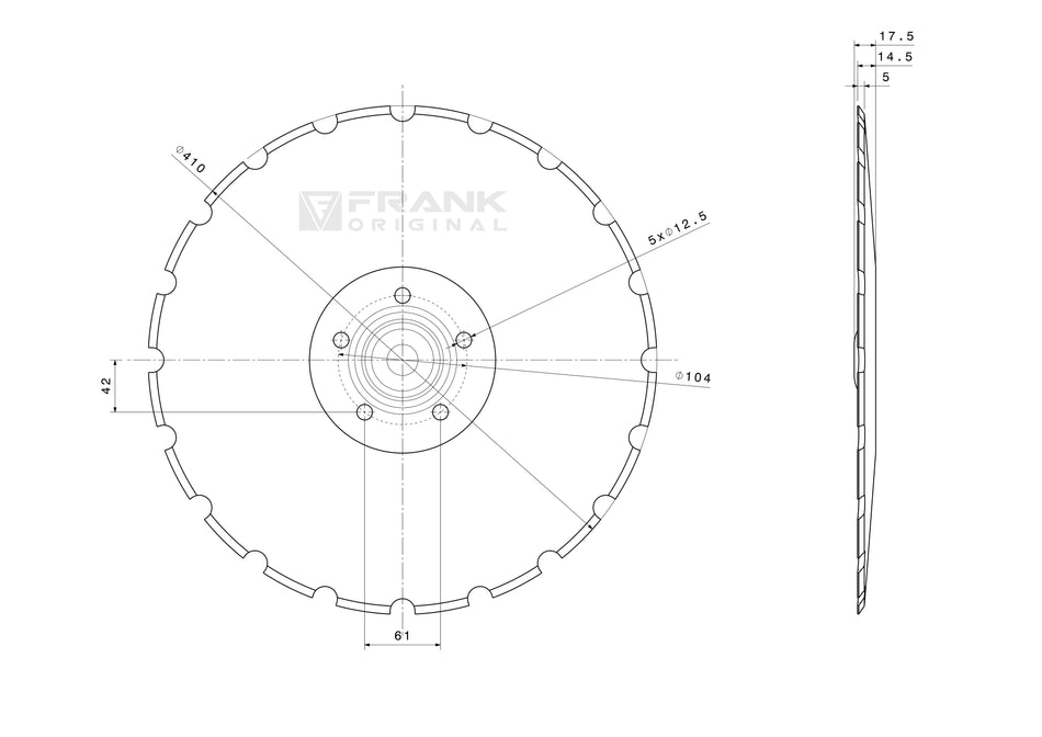 Hollow disc for Väderstad | serrated