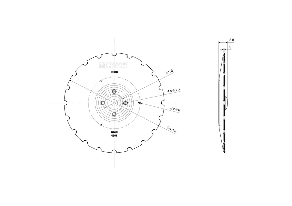 Hollow disc for Väderstad | serrated