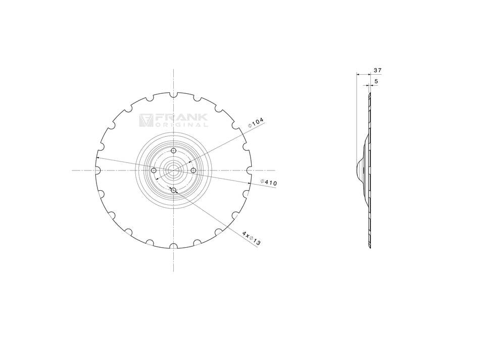 Hollow disc for Väderstad | serrated