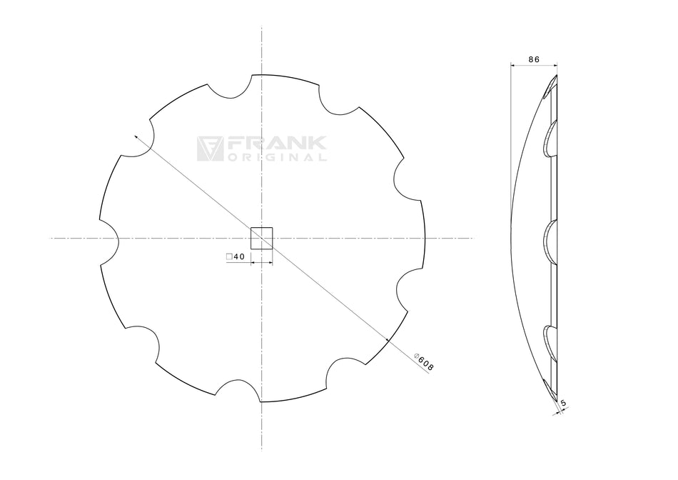 Hohlscheibe für Universal | gezackt