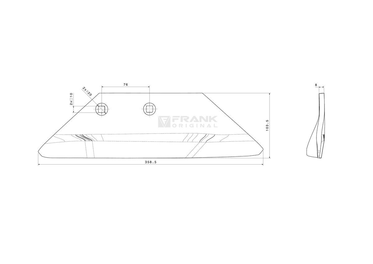 Scharmesser für Rabewerk | links