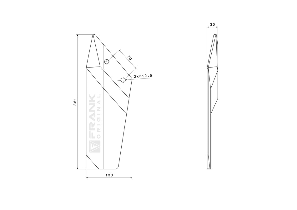 Lemken sharpening knife | left
