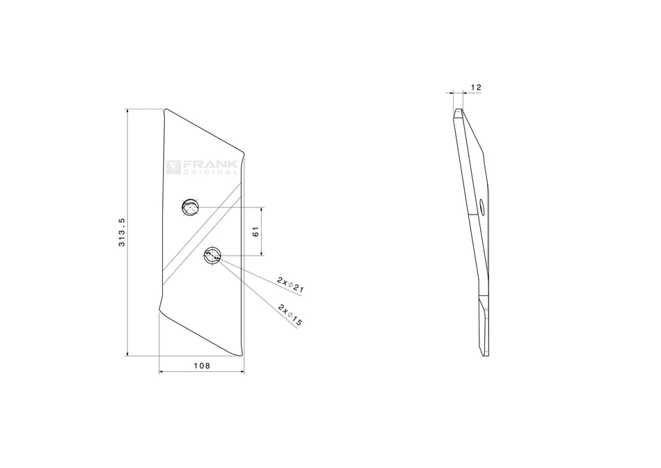 Replacement tip for Överum / Fiskars | right