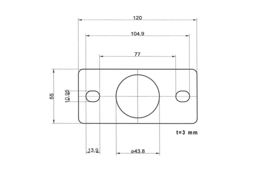 195.001/2 | 120.070/80 | Distanzplatte Honda 3mm