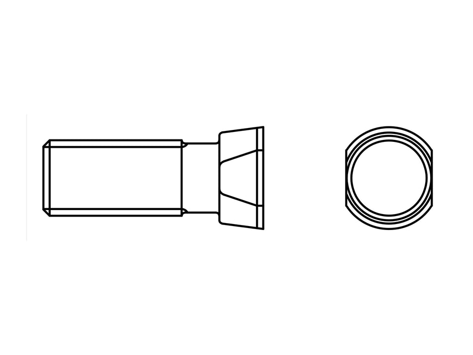 Conical screw 12.9 with nut | M 12 x 34